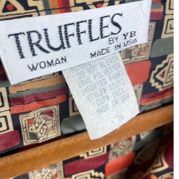 Vintage 70s Truffles Women 26 Blouse Lightweight Retro Groovy California Blouse - Picture 4 of 8